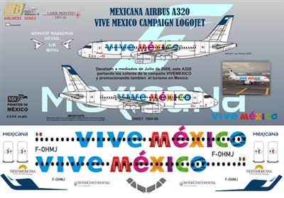 1:200 Mexicana Airbus A.320 "Vive Mexico Logojet"