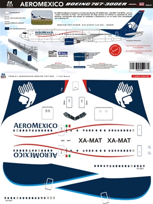 1:200 AeroMexico (2009 cs) Boeing 767-300ER