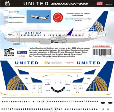 1:200 United Airlines Boeing 737-800