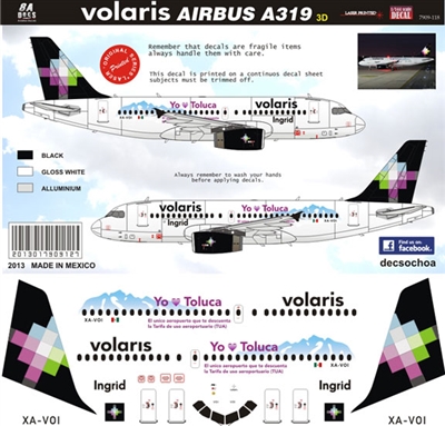 1:200 Volaris Airbus A.319 "Toluca"