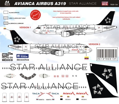 1:200 Avianca or TACA 'Star Alliance' Airbus A.320
