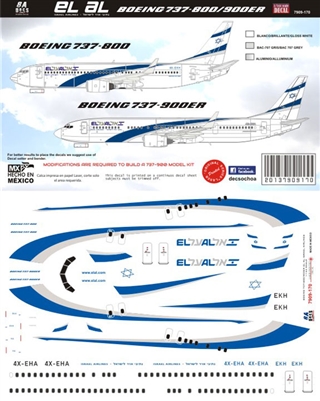 1:200 El Al Boeing 737-800 / -900