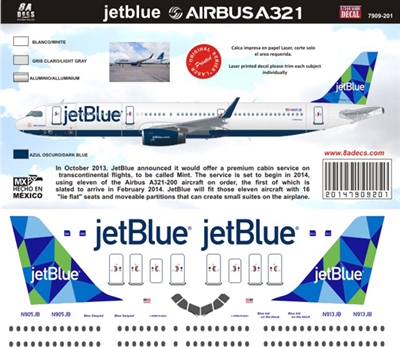 1:200 JetBlue 'Prism' Airbus A.321