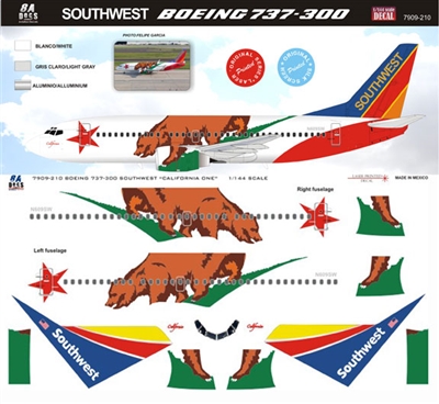 1:200 Southwest Airlines Boeing 737-300 "California One" (later tail)