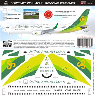 1:200 Spring Airlines Boeing 737-800