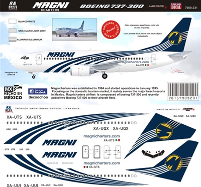 1:200 Magnicharters (2014 cs) Boeing 737-300