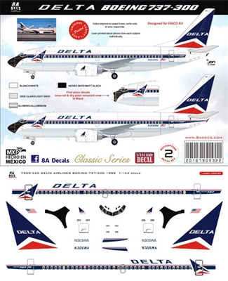 1:200 Delta Airlines Boeing 737-300