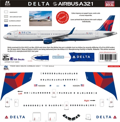 1:200 Delta Airlines (2007 cs) Airbus A.321
