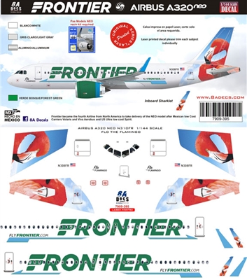 1:200 Frontier Airlines A.320 NEO "Flo the Flamingo"