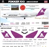 1:200 Mexicana 'Saltillo' (purple cs) Fokker 100