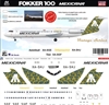 1:200 Mexicana 'Talaver' (yellow cs) Fokker 100