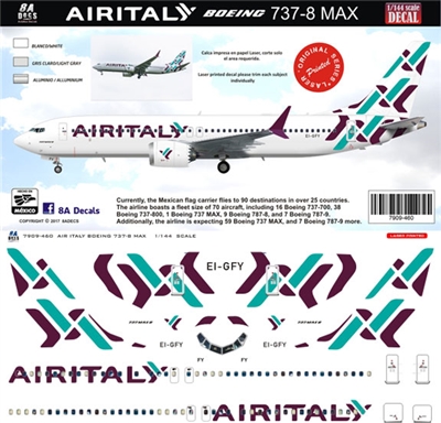 1:200 Air Italy Boeing 737-MAX8