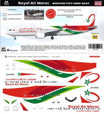 1:200 Royal Air Maroc Boeing 737-MAX8