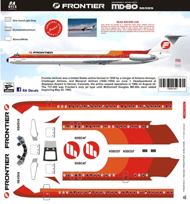 1:200 Frontier Airlines McDD MD80