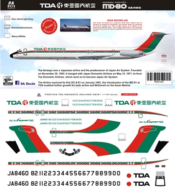 1:200 Toa Domestic Airlines (TDA) McDD MD80