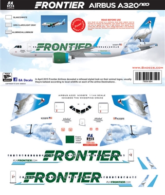 1:200 Frontier Airlines A320NEO 'Ichabod the Whooping Crane'