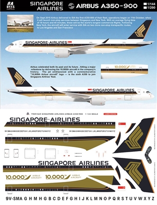 1:200 Singapore Airlines Airbus A.350-900