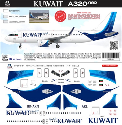 1:200 Kuwait Airways (2016 cs) Airbus A.320NEO