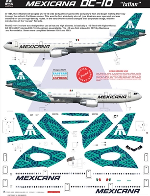 1:200 Mexicana McDD DC-10-15 'Ixtlan' (Green cs)