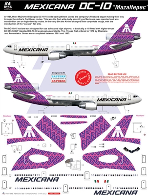 1:200 Mexicana McDD DC-10-15 'Mazaltepec' (Purple cs)