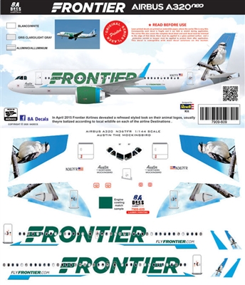 1:200 Frontier Airbus A.320NEO 'Austin the Mockingbird'