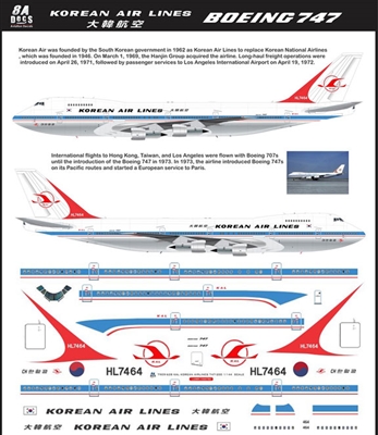 1:200 Korean Airlines Boeing 747-200B