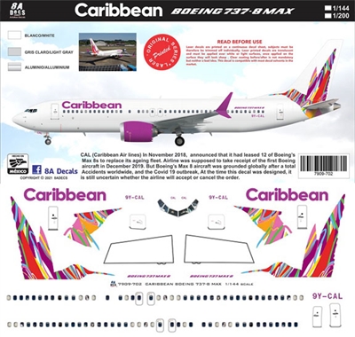 1:200 Caribbean Airlines Boeing 737-MAX8