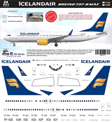 1:200 Icelandair Boeing 737-MAX8
