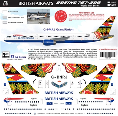 1:200 British Airways Boeing 757-200 'Grand Union'