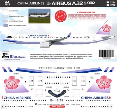 1:200 China Airlines Airbus A.321NEO