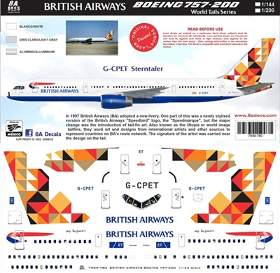 1:200 British Airways 'Sterntaler' Boeing 757-200