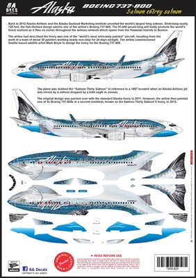 1:200 Alaska Airlines 'Salmon-Three-Salmon' Boeing 737-800
