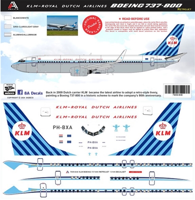 1:200 KLM (retro cs) Boeing 737-800(W)
