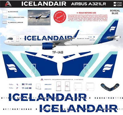 1:200 Icelandair (2022 cs) 'Boreal Blue' Airbus A.321LR