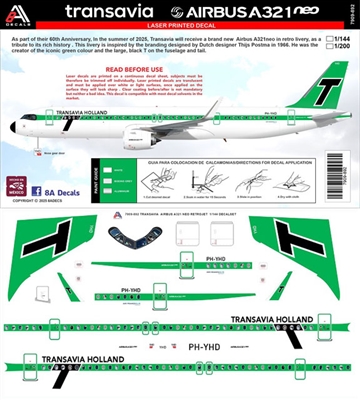 1:200 Transavia Holland 'retro' Airbus A.321NEO
