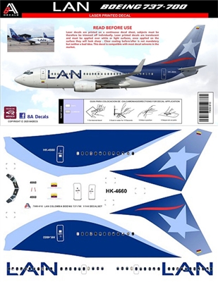 1:200 LAN Colombia Boeing 737-700