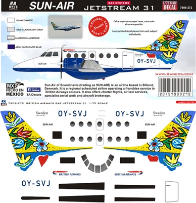 1:72 British Airways Bae 3100 Jetstream 31