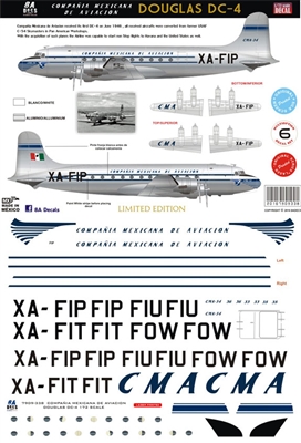 1:72 Compania Mexicana de Aviacion Douglas DC-4