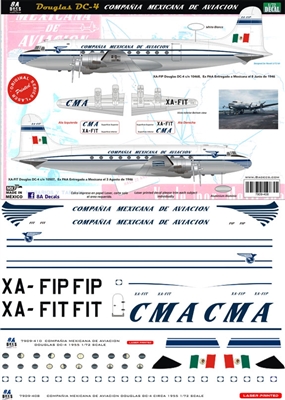 1:72 Compania Mexicana de Aviacion (1953 cs) Douglas DC-4