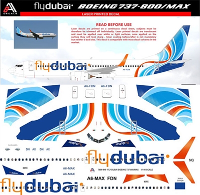 1:72 FlyDubai Boeing 737-800