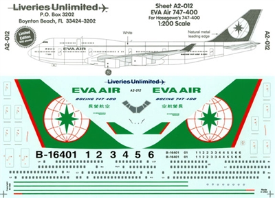 1:200 Eva Air Boeing 747-400