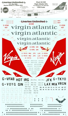 1:200 Virgin Atlantic Boeing 747's