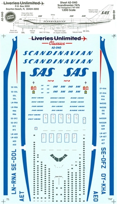 1:200 SAS (delivery cs) Boeing 747-283B
