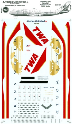 1:200 TWA Boeing 747-100