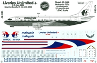 1:200 Malaysian Airlines Boeing 737's