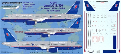 1:200 United Airlines Airbus A.319/A.320