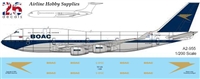 1:200 BOAC 'Retro' Boeing 747-436 Gold Foil Elements