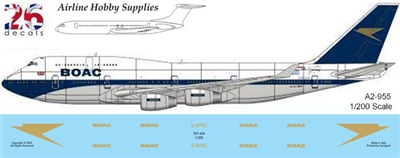1:200 BOAC 'Retro' Boeing 747-436 Gold Foil Elements