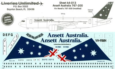 1:144 Ansett Australia Boeing 767-200