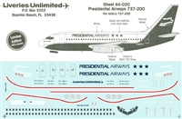 1:144 Presidential Airlines Boeing 737-200
